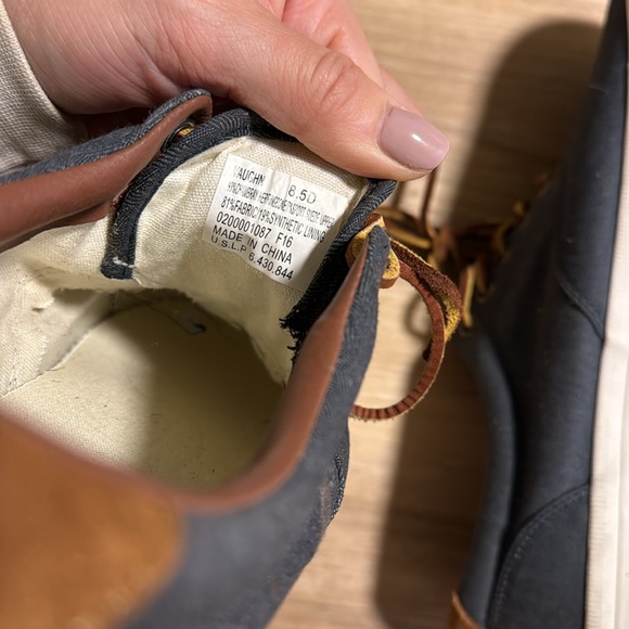 Polo Ralph Lauren Vaughn Chambray Herringbone Sneaker Shoes Men’s Size 8.5 D - Picture 8 of 8